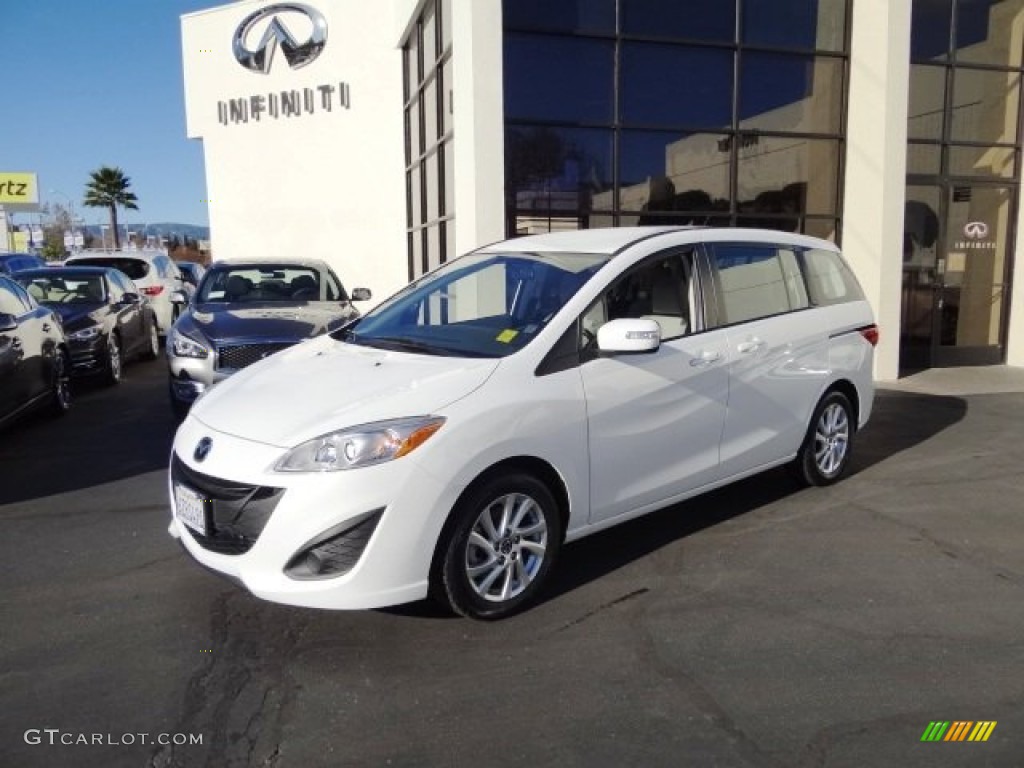 2013 MAZDA5 Sport - Crystal White Pearl / Sand photo #1