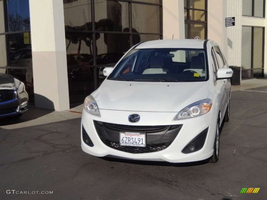2013 MAZDA5 Sport - Crystal White Pearl / Sand photo #2