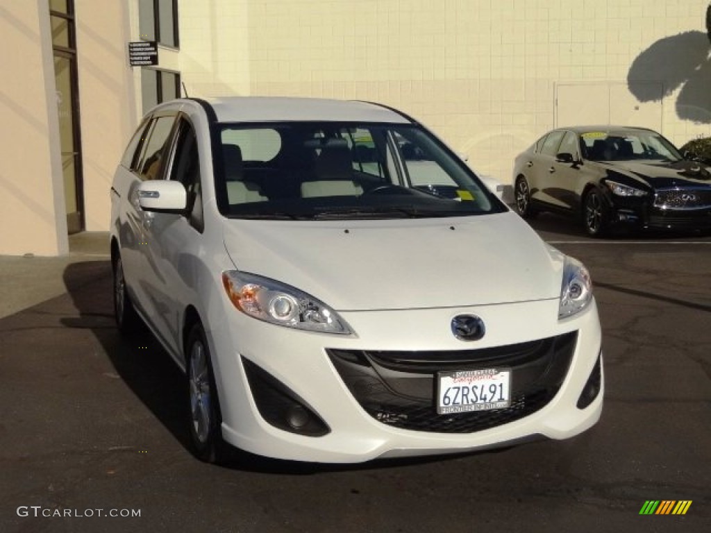 2013 MAZDA5 Sport - Crystal White Pearl / Sand photo #3