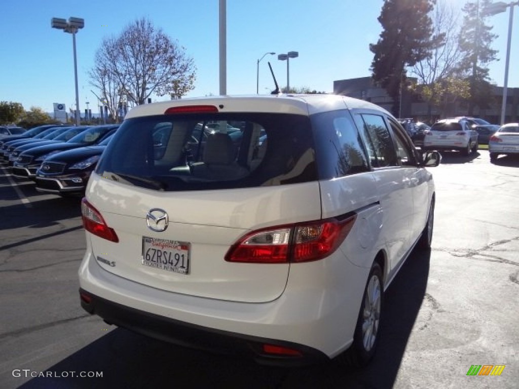 2013 MAZDA5 Sport - Crystal White Pearl / Sand photo #5