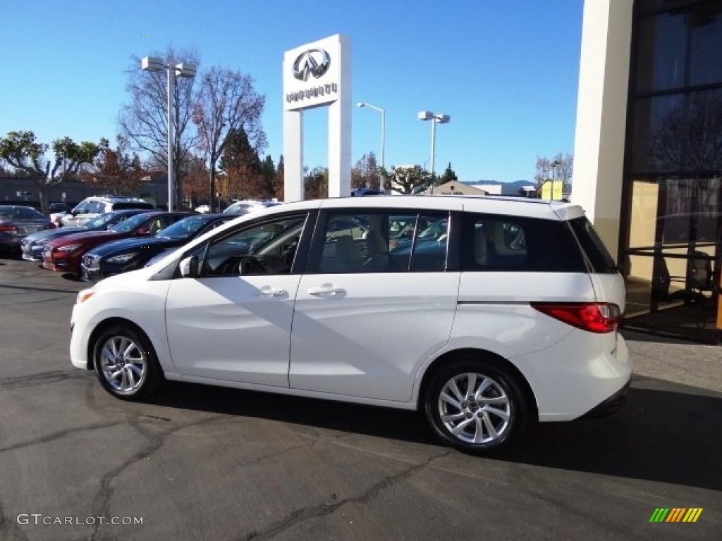 2013 MAZDA5 Sport - Crystal White Pearl / Sand photo #6