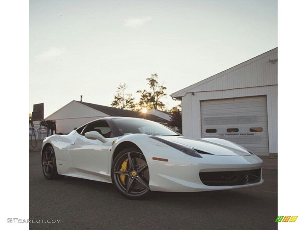 2014 458 Italia - Bianco Avus (White) / Charcoal photo #1