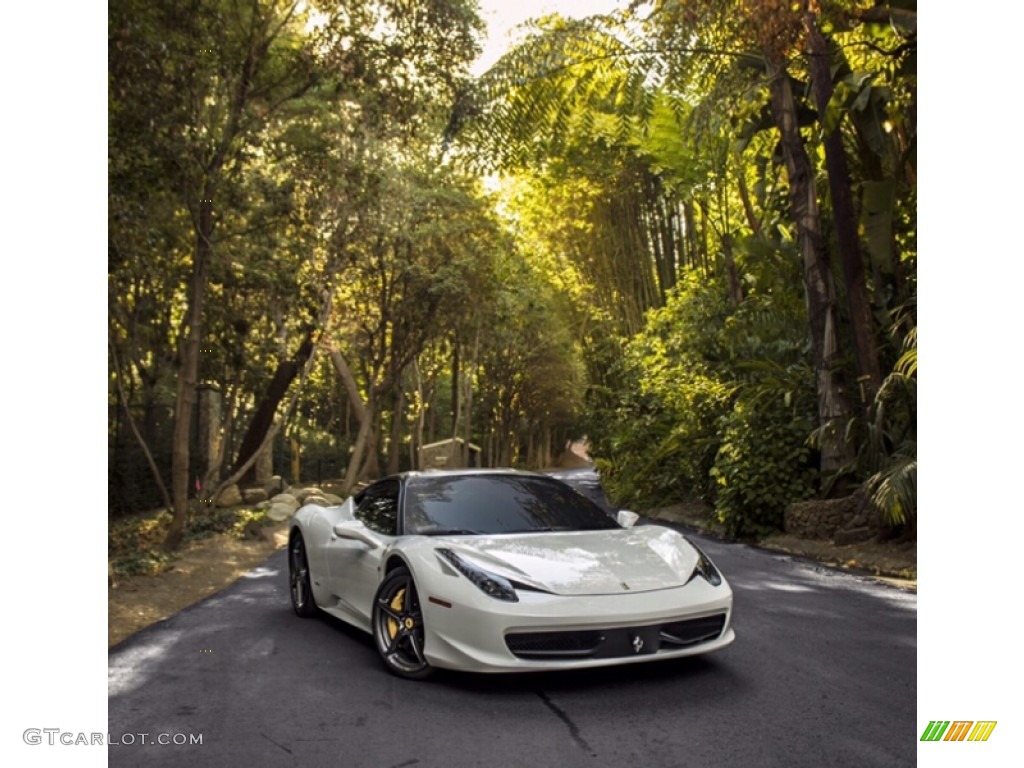 2014 458 Italia - Bianco Avus (White) / Charcoal photo #2