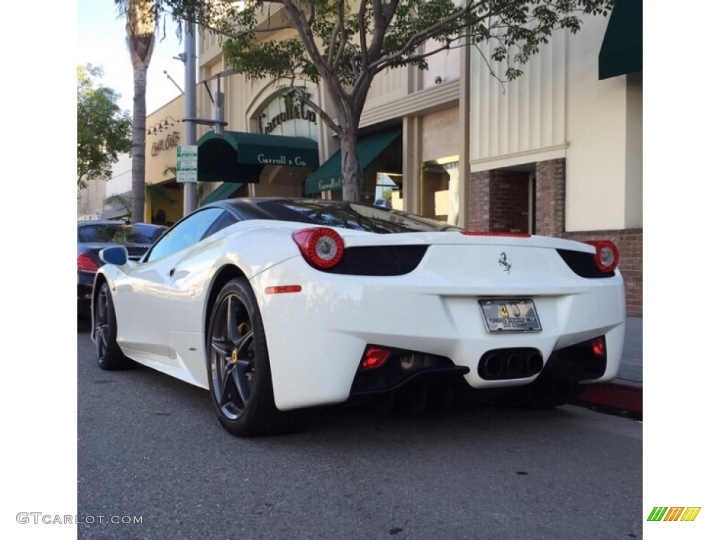 2014 458 Italia - Bianco Avus (White) / Charcoal photo #4