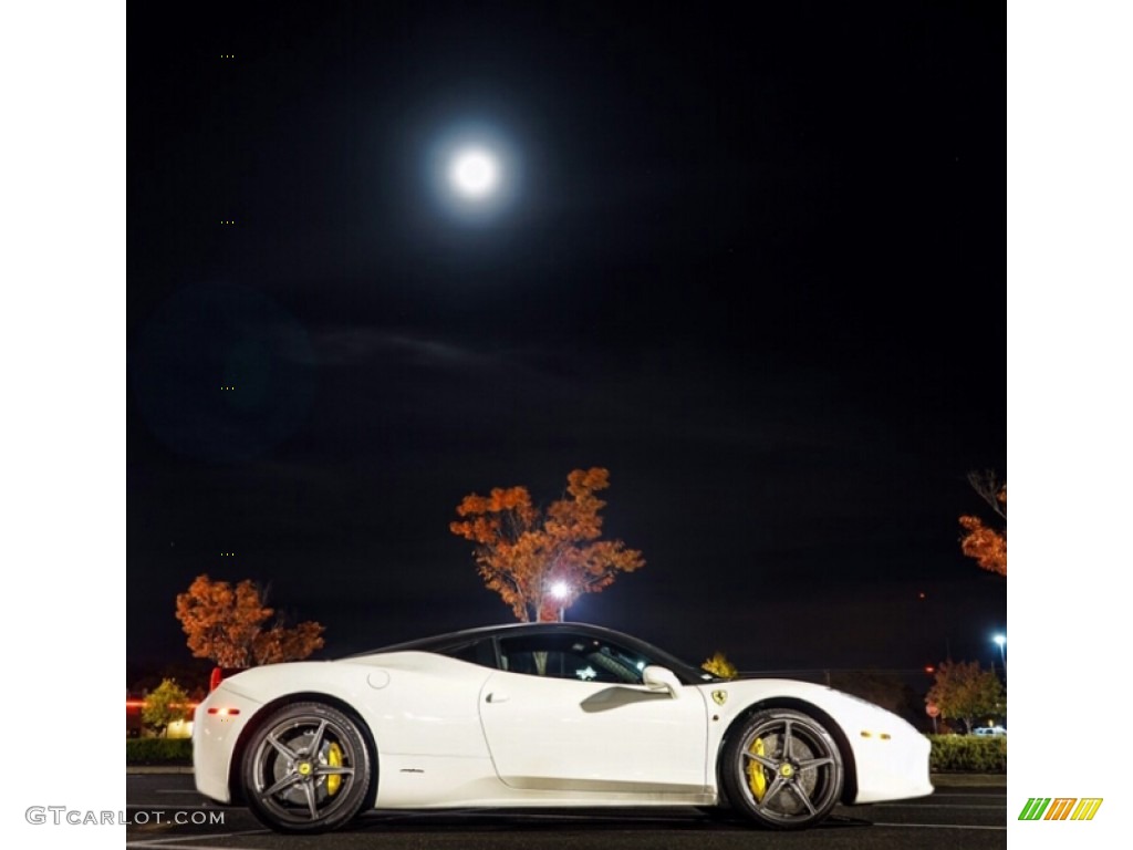2014 458 Italia - Bianco Avus (White) / Charcoal photo #5