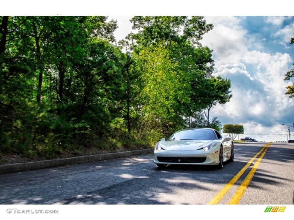 2014 458 Italia - Bianco Avus (White) / Charcoal photo #6