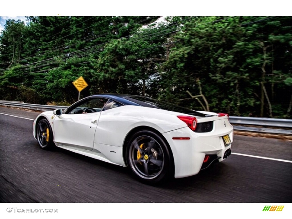 2014 458 Italia - Bianco Avus (White) / Charcoal photo #7