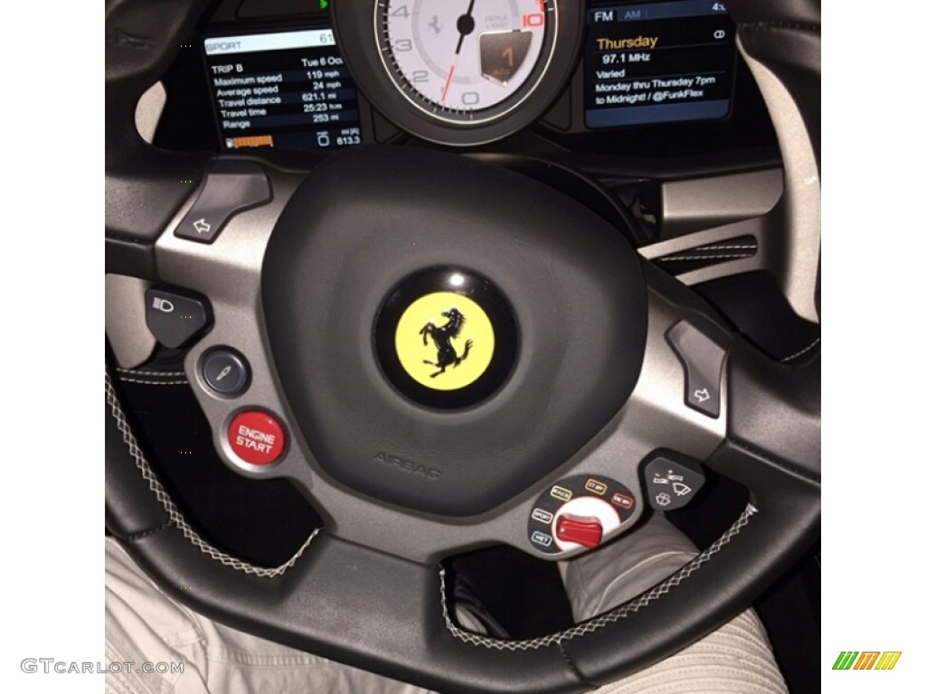 2014 Ferrari 458 Italia Charcoal Steering Wheel Photo #109661910