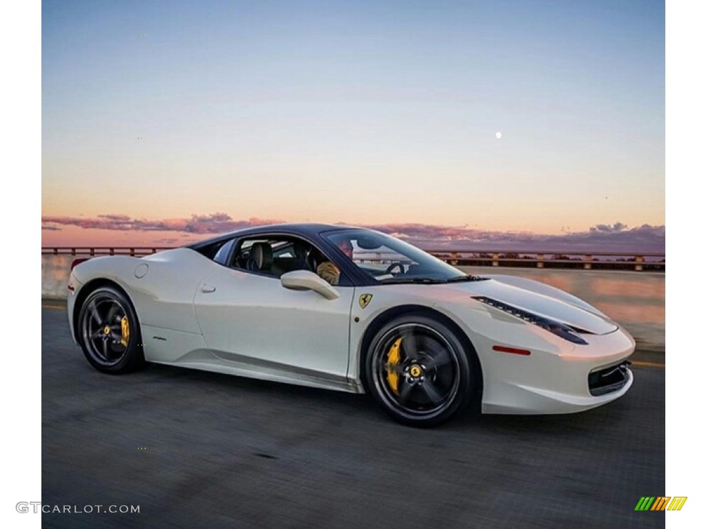 2014 458 Italia - Bianco Avus (White) / Charcoal photo #9