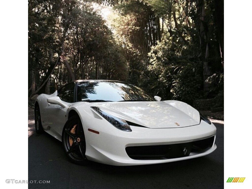 2014 458 Italia - Bianco Avus (White) / Charcoal photo #12