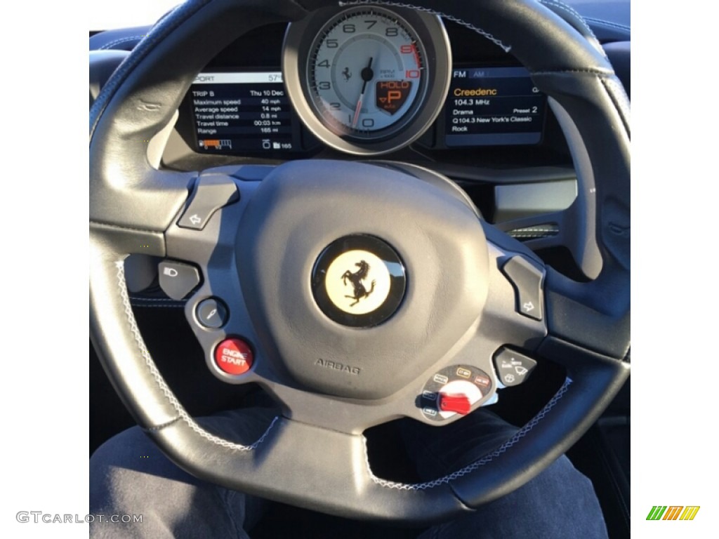 2014 458 Italia - Bianco Avus (White) / Charcoal photo #13