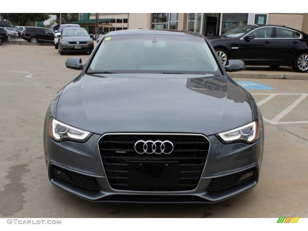 2015 A5 Premium Plus quattro Coupe - Monsoon Gray Metallic / Black photo #6