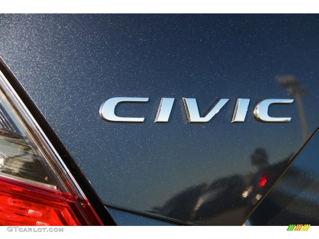 2016 Civic LX Sedan - Cosmic Blue Metallic / Gray photo #3