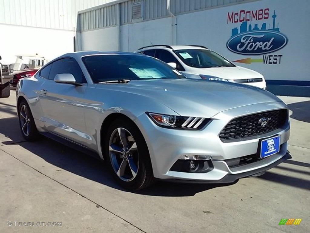 2016 Mustang V6 Coupe - Ingot Silver Metallic / Ebony photo #1