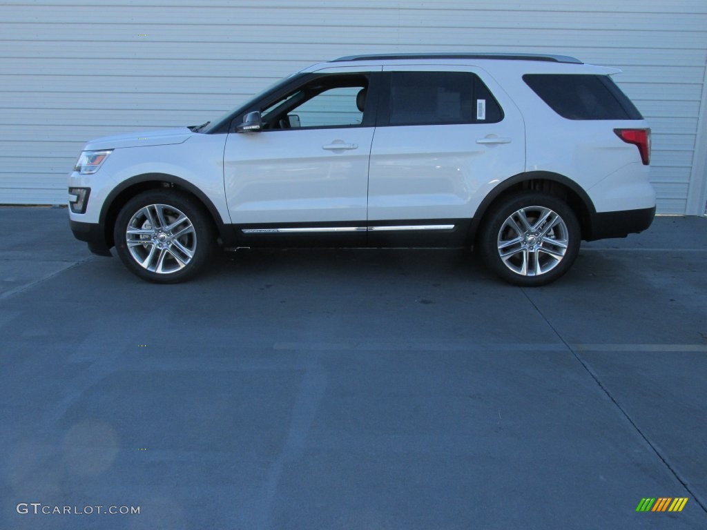 2016 Explorer XLT - White Platinum Metallic Tri-Coat / Ebony Black photo #6