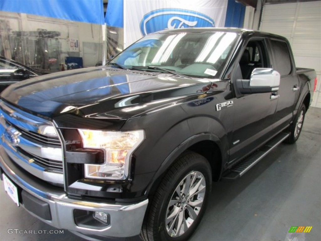 2016 F150 Lariat SuperCrew - Shadow Black / Black photo #3