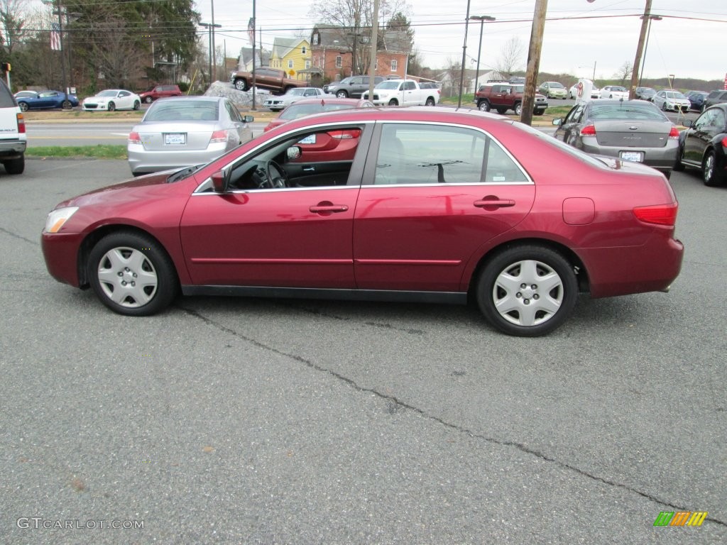 2005 Accord LX V6 Sedan - Redondo Red Pearl / Gray photo #9