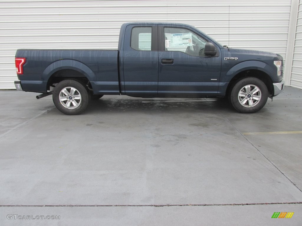 2016 F150 XL SuperCab - Blue Jeans / Medium Earth Gray photo #3