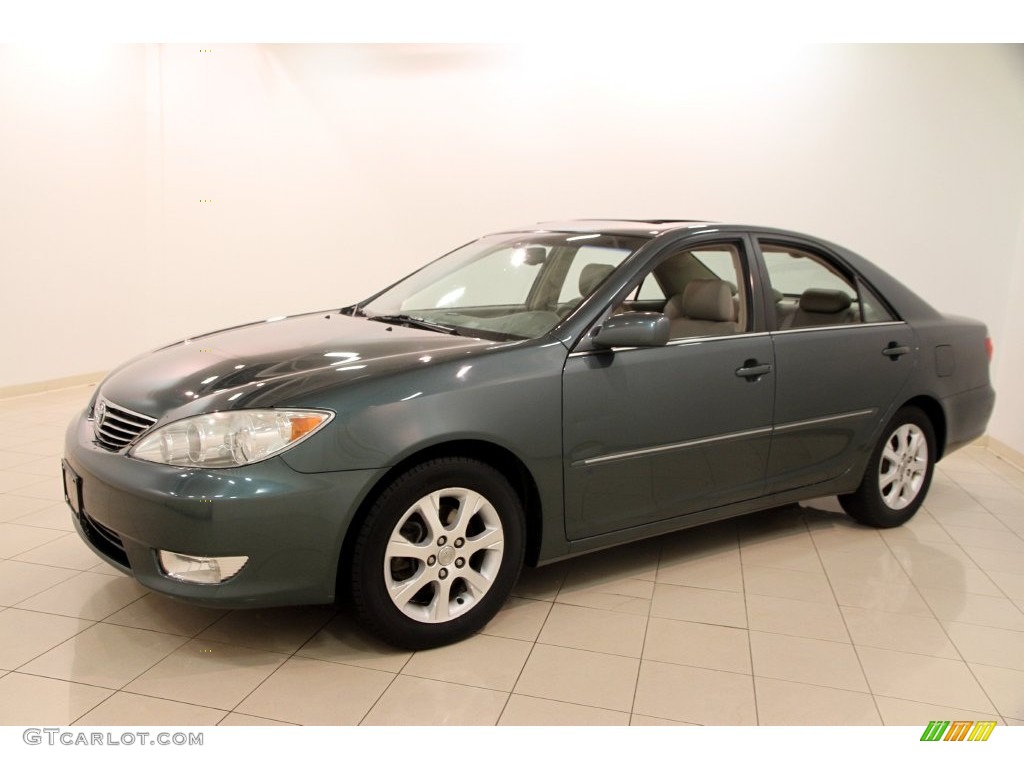 2006 Camry XLE V6 - Aspen Green Pearl / Taupe photo #3
