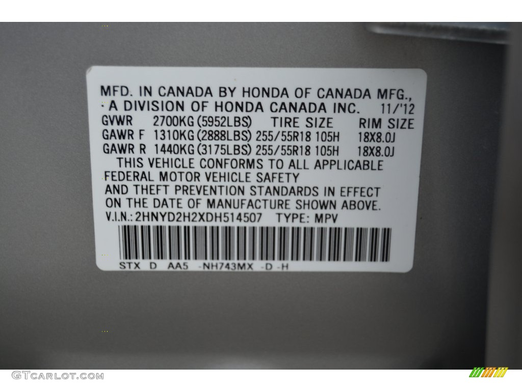 2013 MDX SH-AWD - Palladium Metallic / Ebony photo #35