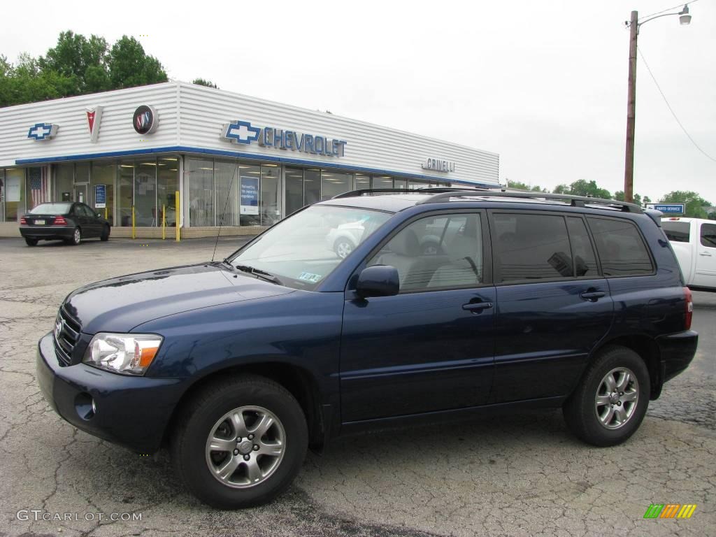 2007 Highlander V6 - Indigo Ink Pearl / Ash Gray photo #1