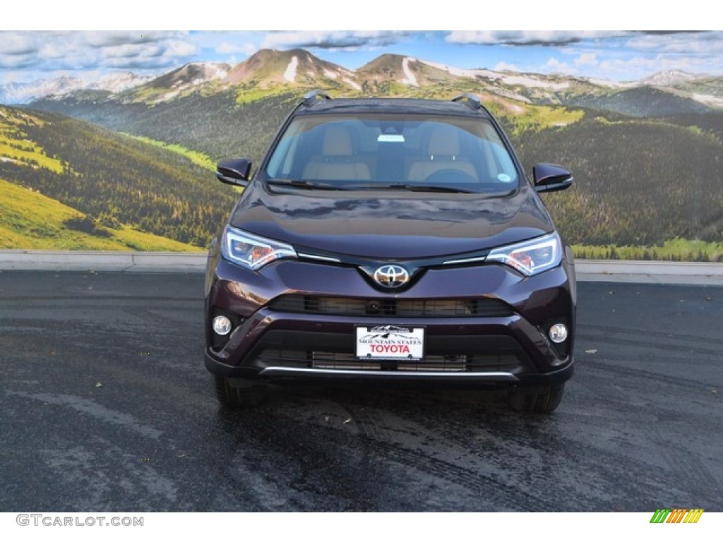 2016 RAV4 Limited AWD - Black Currant Metallic / Nutmeg photo #2