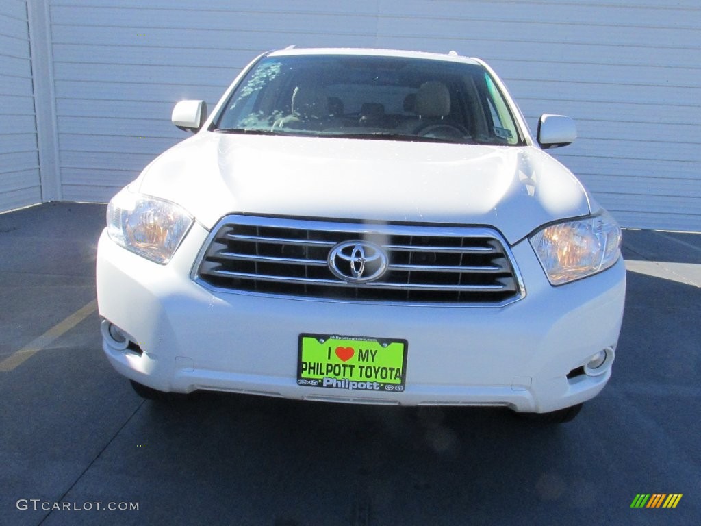 2010 Highlander Limited - Blizzard White Pearl / Sand Beige photo #5