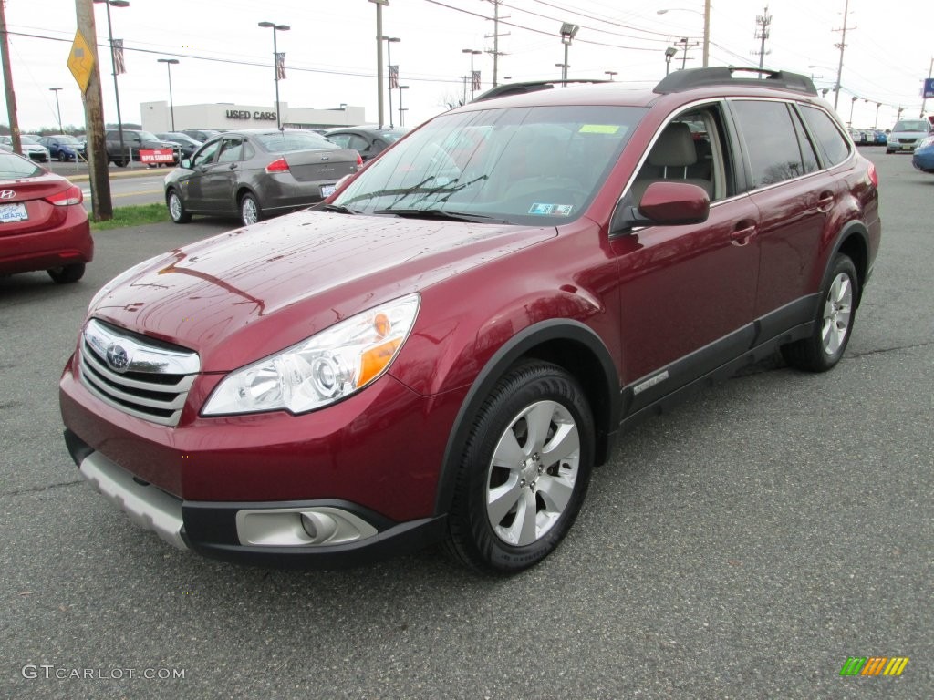 2011 Outback 3.6R Limited Wagon - Ruby Red Pearl / Warm Ivory photo #2