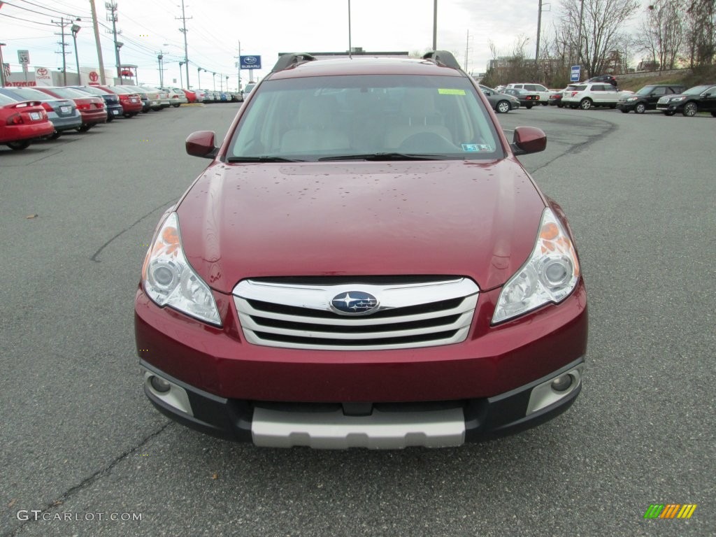 2011 Outback 3.6R Limited Wagon - Ruby Red Pearl / Warm Ivory photo #3