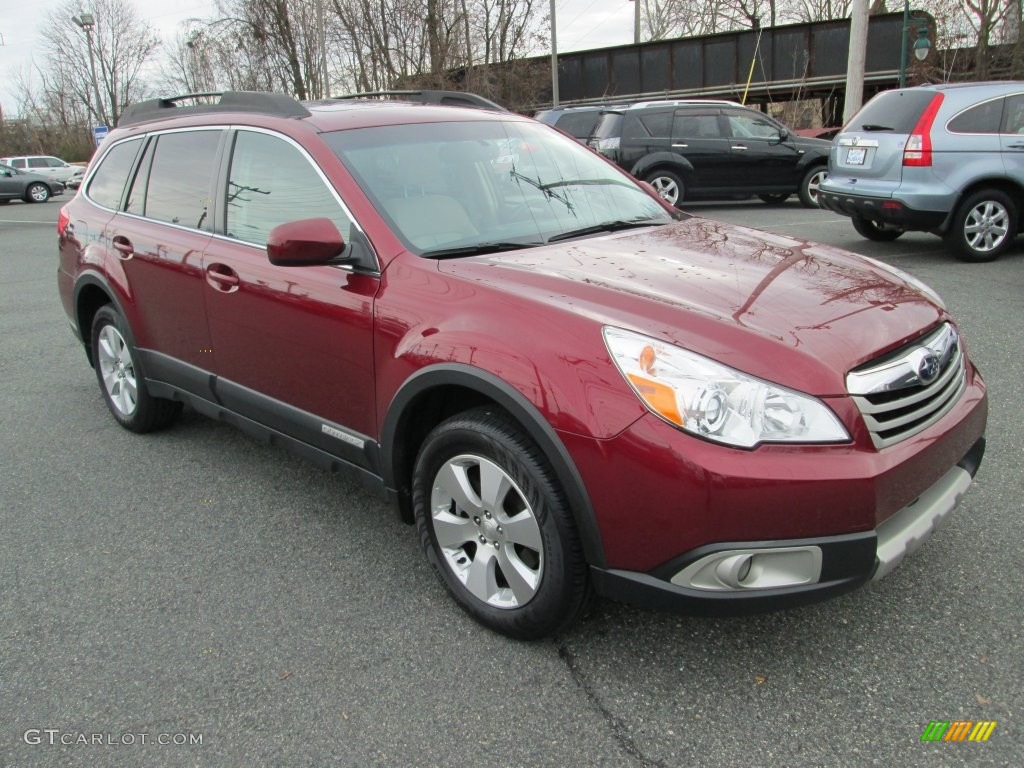 2011 Outback 3.6R Limited Wagon - Ruby Red Pearl / Warm Ivory photo #4