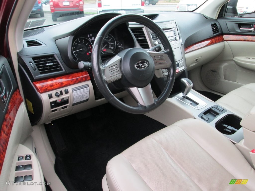 2011 Outback 3.6R Limited Wagon - Ruby Red Pearl / Warm Ivory photo #11