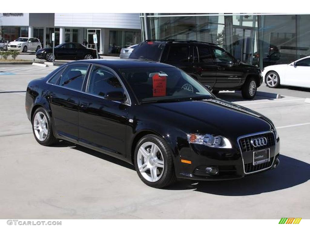 2008 A4 2.0T Sedan - Brilliant Black / Black photo #2