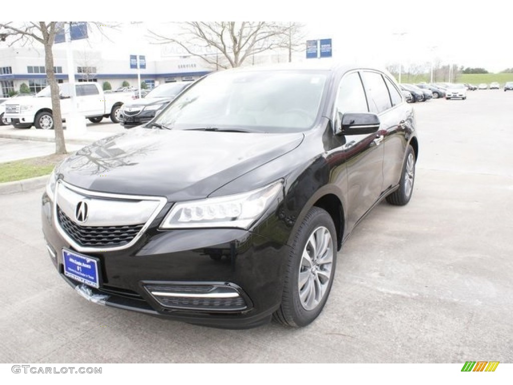 2016 MDX Technology - Crystal Black Pearl / Parchment photo #3