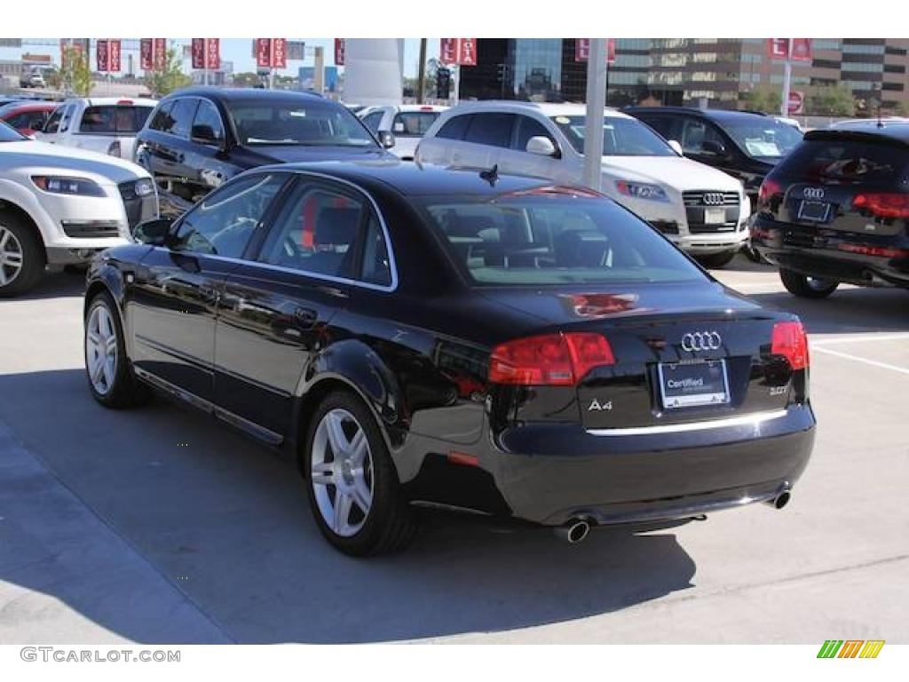 2008 A4 2.0T Sedan - Brilliant Black / Black photo #6