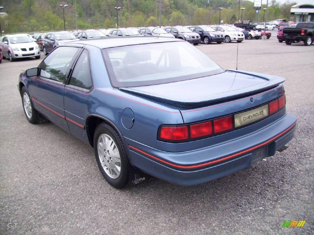 1991 Lumina Euro Coupe - Medium Sapphire Blue Metallic / Blue photo #3