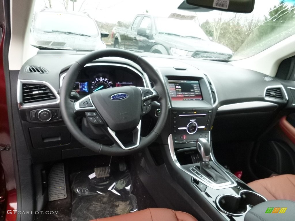 2015 Edge Titanium AWD - Bronze Fire Metallic / Cognac photo #8