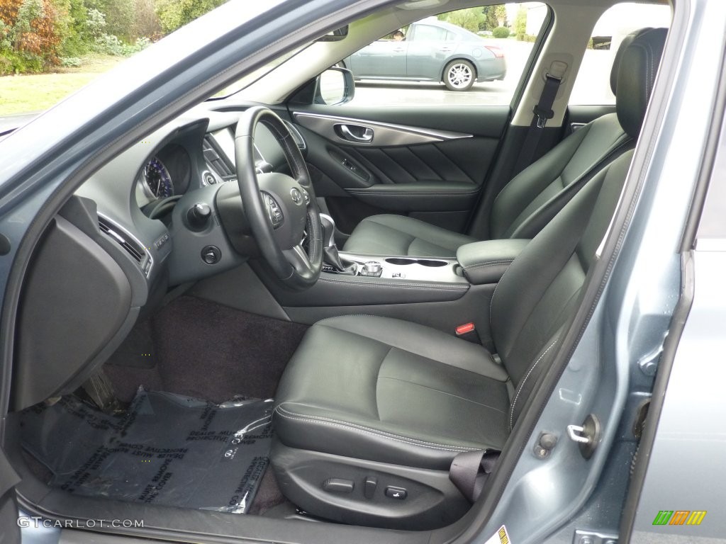 Graphite Interior 2015 Infiniti Q50 Hybrid Premium Photo #109698069
