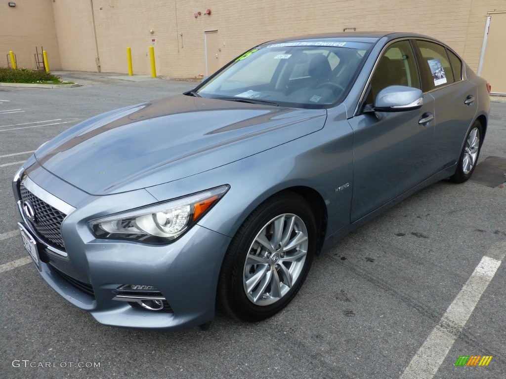 Hagane Blue 2015 Infiniti Q50 Hybrid Premium Exterior Photo #109698249