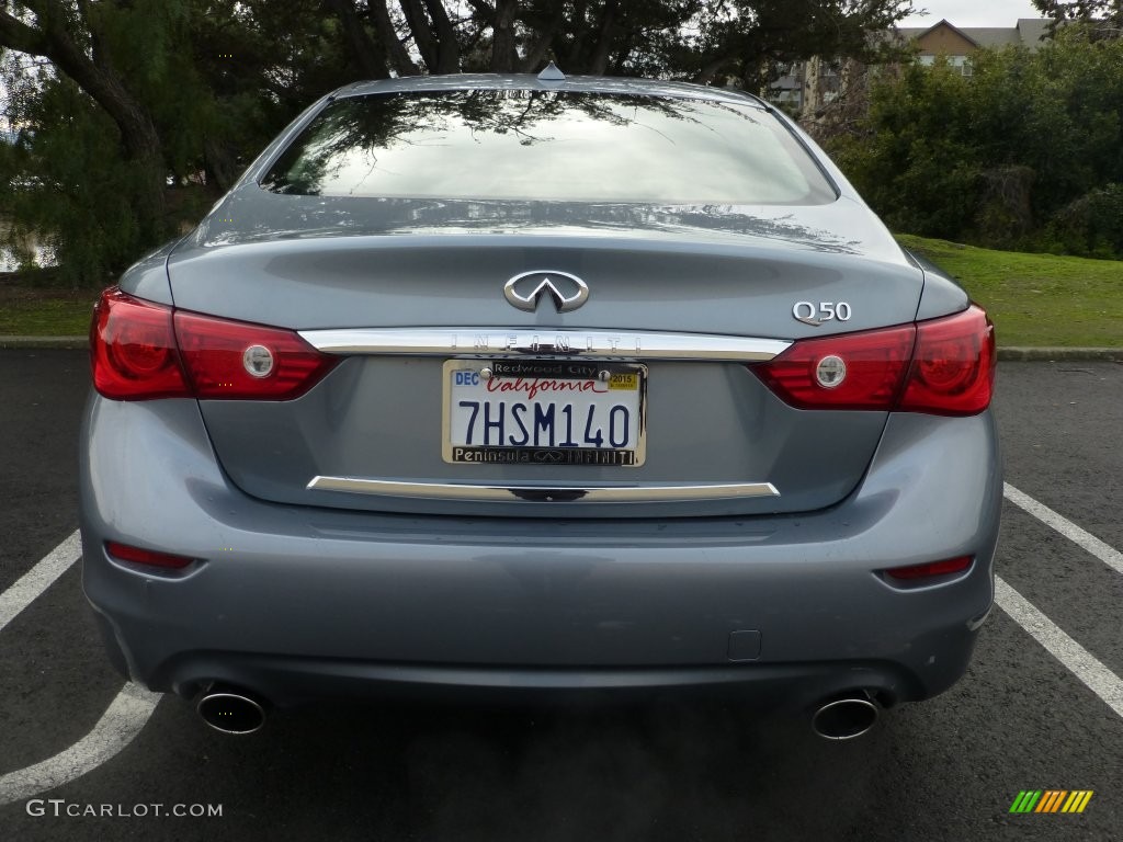 2015 Q50 Hybrid Premium - Hagane Blue / Graphite photo #16
