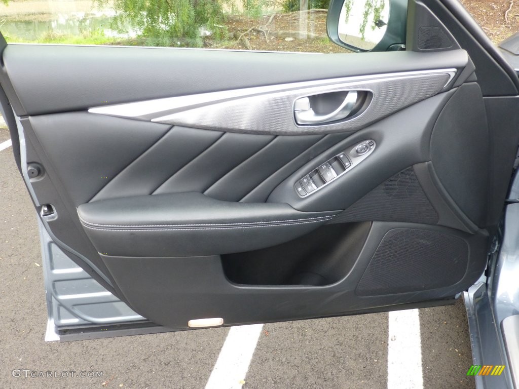 2015 Infiniti Q50 Hybrid Premium Graphite Door Panel Photo #109698369