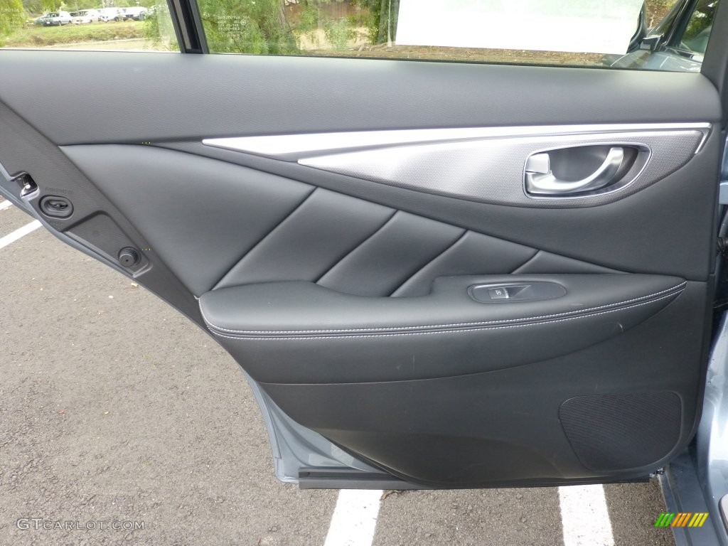 2015 Infiniti Q50 Hybrid Premium Graphite Door Panel Photo #109698396