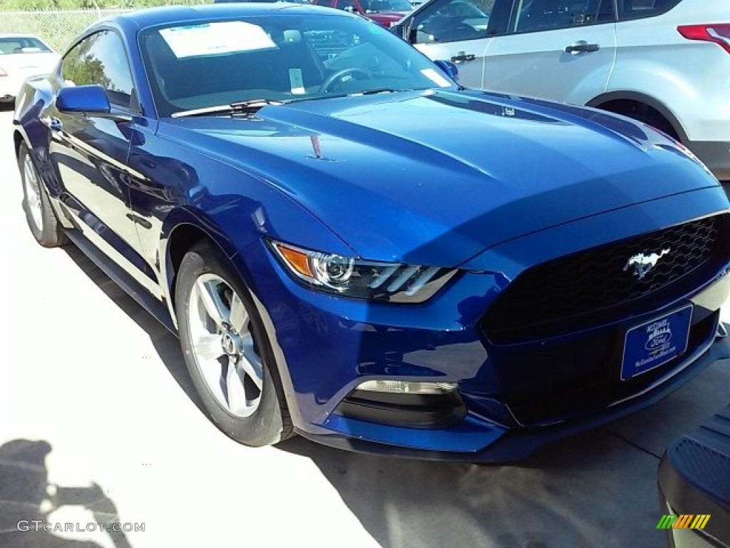 2016 Mustang V6 Coupe - Deep Impact Blue Metallic / Ebony photo #1