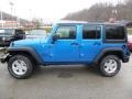 2016 Hydro Blue Pearl Jeep Wrangler Unlimited Sport 4x4  photo #2