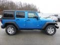 2016 Hydro Blue Pearl Jeep Wrangler Unlimited Sport 4x4  photo #8