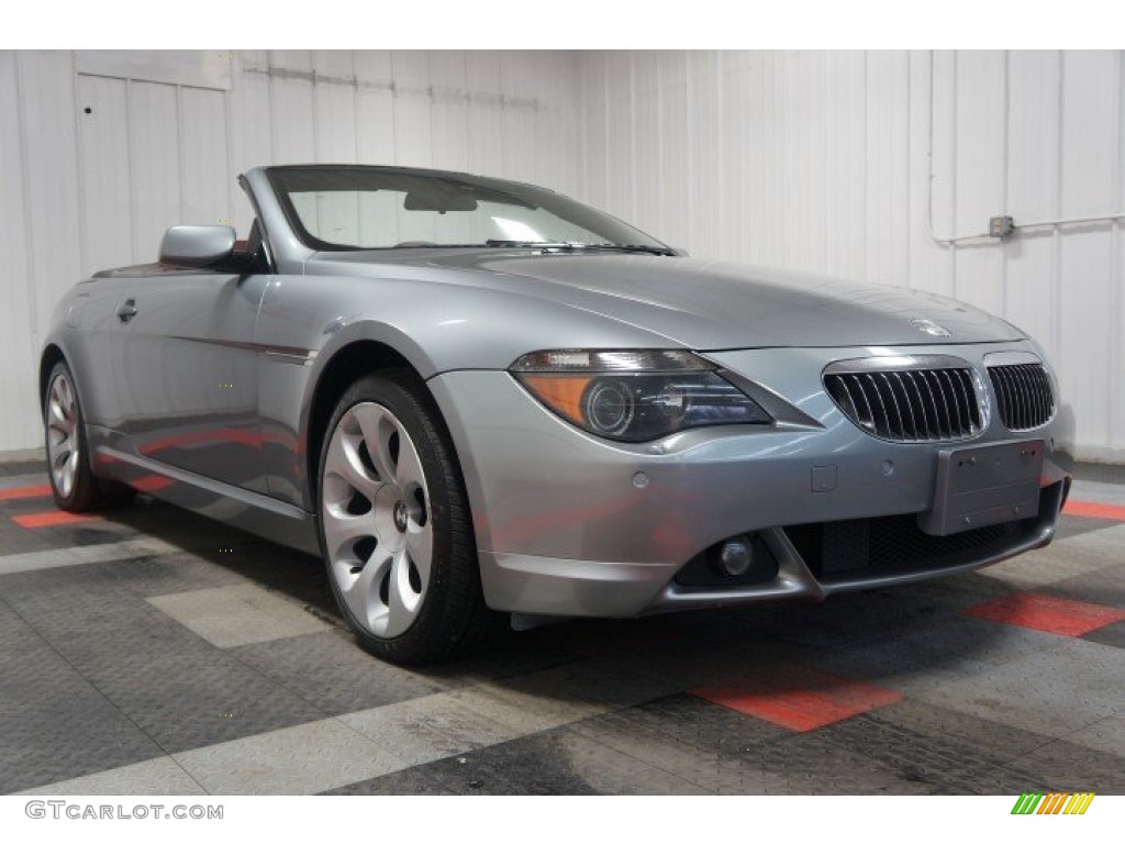2005 6 Series 645i Convertible - Mineral Silver Metallic / Chateau Red photo #5
