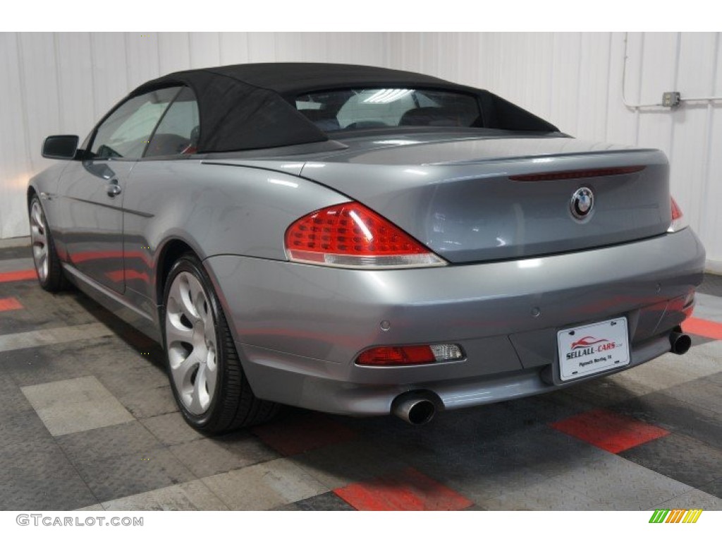 2005 6 Series 645i Convertible - Mineral Silver Metallic / Chateau Red photo #10