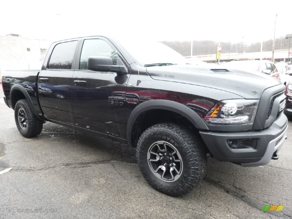 Brilliant Black Crystal Pearl 2016 Ram 1500 Rebel Crew Cab 4x4 Exterior Photo #109712247