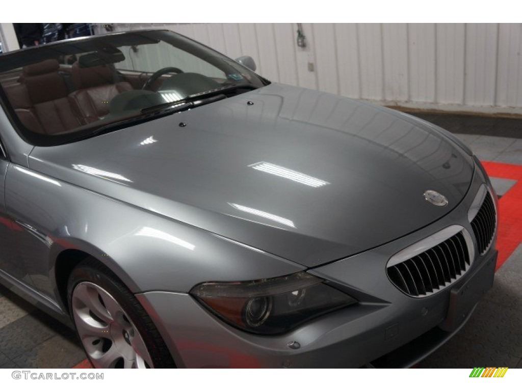 2005 6 Series 645i Convertible - Mineral Silver Metallic / Chateau Red photo #68
