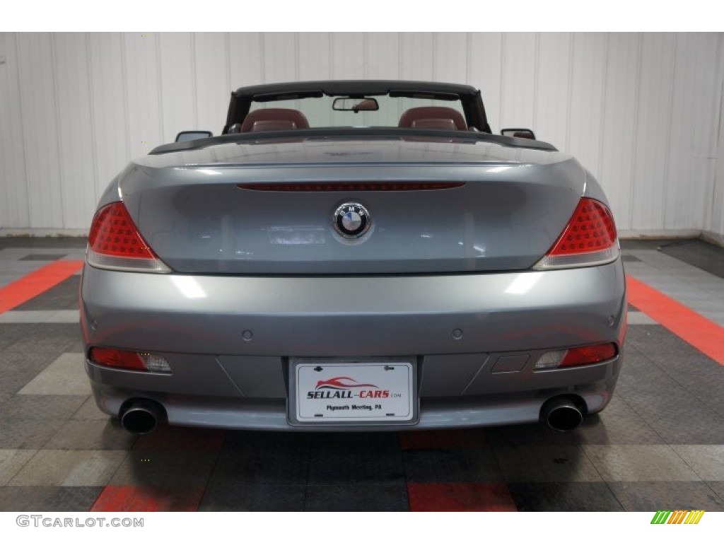 2005 6 Series 645i Convertible - Mineral Silver Metallic / Chateau Red photo #82