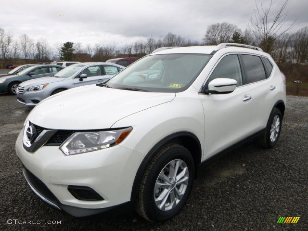 Pearl White 2016 Nissan Rogue SV AWD Exterior Photo 109717197